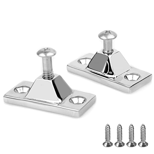 2-Piece Marine Bimini Top Side Mount Deck Hinges - Stainless Steel