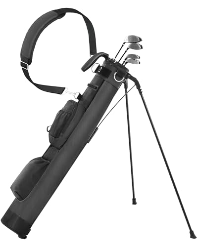 Lightweight Golf Stand Bag - Black, 2.3lb, Insulated Cooler Pocket