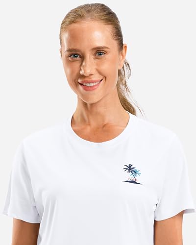 Women's UPF 50+ UV Sun Protection Short Sleeve Fishing Shirt - Lightweight & Quick Dry