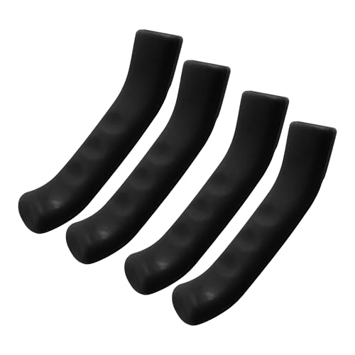 Silicone Bicycle Brake Lever Grip Covers - Non-Slip Protection - 2 Pairs - Black