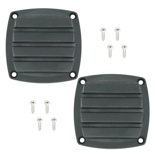 Nylon Louvered Flush Vent for Marine Boats - Black