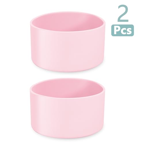 Silicone Water Bottle Boots - 2 Pcs Pink, 3 Inch Diameter