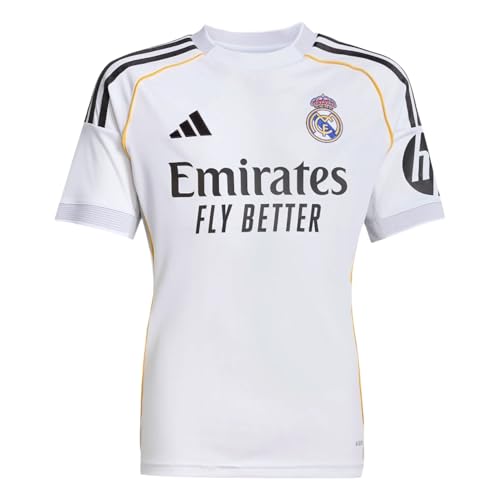 adidas Youth Real Madrid 25/26 Home Jersey - Medium, White