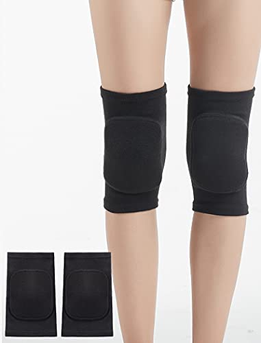 Knee Pads for Women - Soft Shock Absorbent Knee Protectors - Black, M