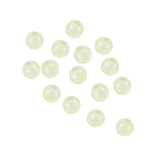 Glow Fishing Beads - White 3mm Luminous Plastic Bait Tackle with Storage Box