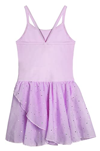 Toddler Ballet Leotard Dress for Girls - Purple, 7-8 Years