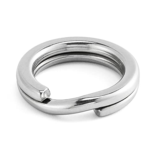 Fishing Split Rings - 100-Pack Stainless Steel 16LB Heavy Duty