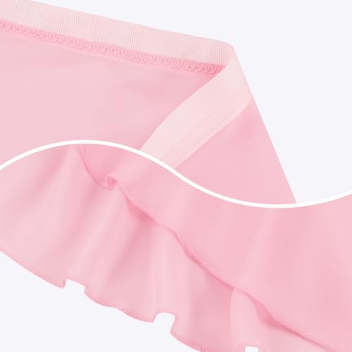 Ballet Wrap Skirt for Girls - Sheer Chiffon Tutu, Pink, 9-12 Years
