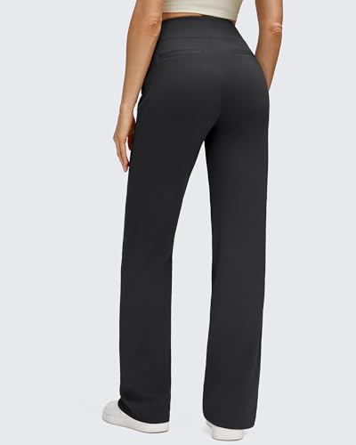G4Free EverGoing Fleece-Lined Work Pants with Pockets, Black, 5'4.5"-5'7" (M) – Medium