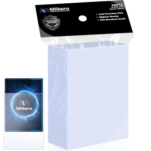100 Clear Trading Card Sleeves - Acid-Free Polypropylene Protectors