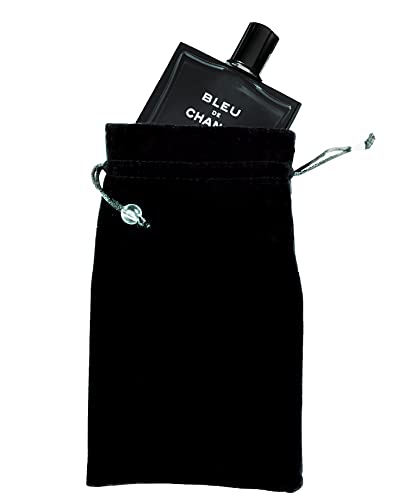 Velvet Drawstring Pouch - 5.5x9 Inches, Black Gift Bag