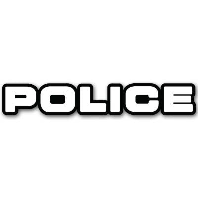 Police Force Vinyl Car Decal - 4 Inch Waterproof Sticker
