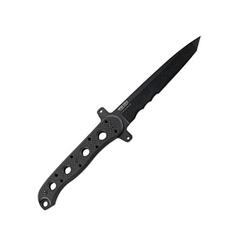 Columbia River Knife & Tool CRKT M16-13FX EDC Knife: Tanto Fixed Blade with Veff Serrations, G10 Handle with Hilt, Powder Coat Finish, Sheath