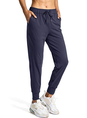 SANTINY Women's Joggers with Pockets Navy 27.5'' Regular M