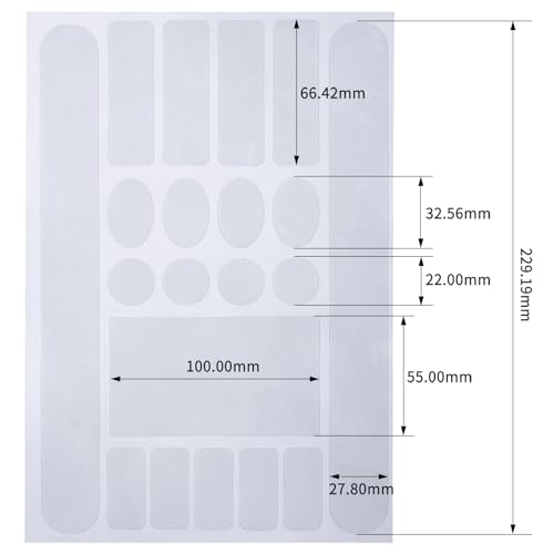 Bicycle Chainstay Protector - 3 Pieces (2 Clear + 1 Black)