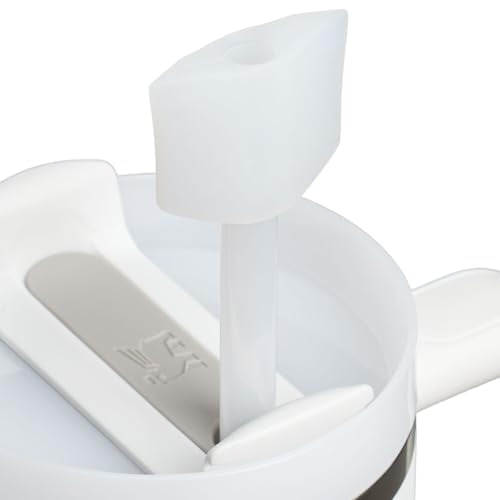 Stay Smooth Silicone Straw Topper 2-Pack - Milky White