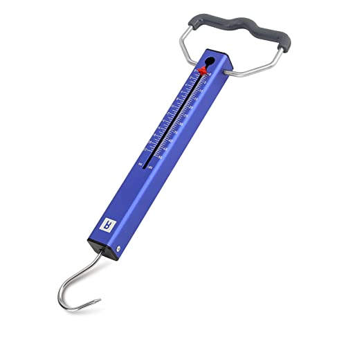 Booms Fishing TS2 Aluminum Spring Fish Scale 50 lbs, Easy Read Luggage & Tackle Weighing Tool