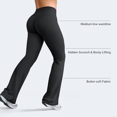VOYJOY Black Small Low Rise No Front Seam Workout Leggings - 30.5"