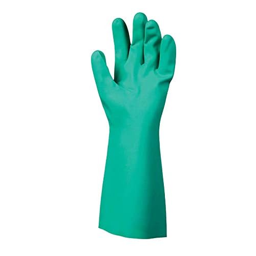 SHOWA 727 Nitrile Chemical Resistant Safety Glove, Unlined, Food Safe, 15 Mil Thick, 13" Length, Large (12 Pair)