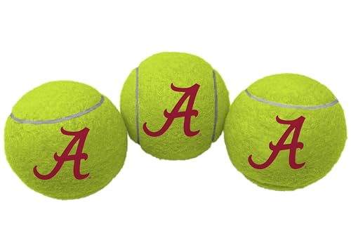 3 Pack NCAA Tennis Balls - Officially Licensed Alabama Crimson Tide
