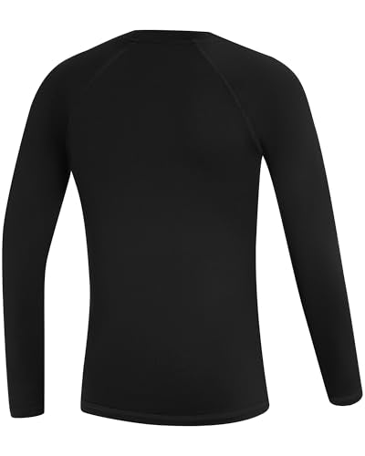 Poekuao Boys Compression Shirt 2 Pack Medium Long Sleeve Athletic Undershirts for Youth Sports