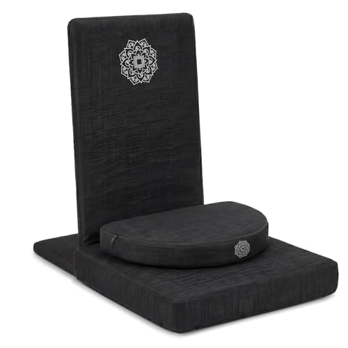 Adjustable Folding Meditation Chair with Buckwheat Cushion