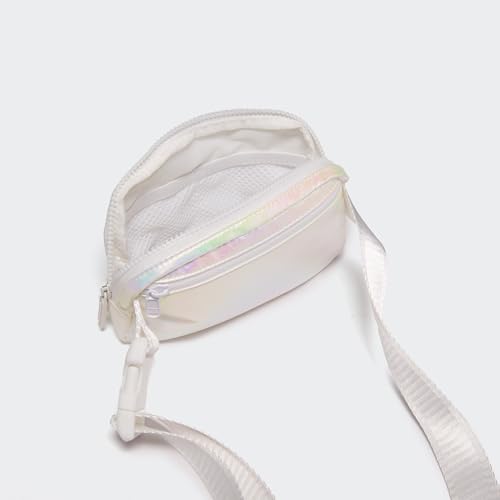 Iridescent Nylon Fanny Pack for Women - 1L Belt Bag with Zipper