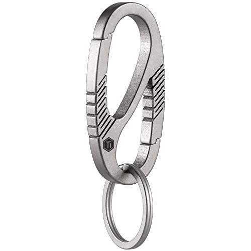 KeyUnity KM08 Titanium Carabiner Clip with Dual Gate Quick Release - Lightweight & Durable