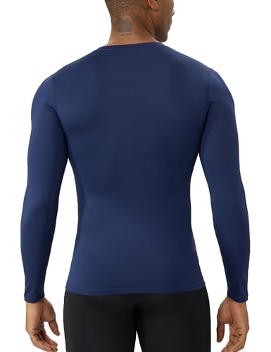 SPVISE X-Large Navy V-Neck Compression Shirt - Men's Long Sleeve Base Layer
