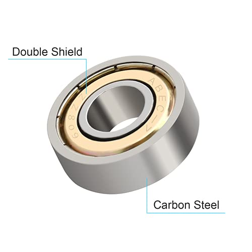 608 ZZ ABEC-7 Ball Bearings for Skateboards & Scooters - 8x22x7mm, 4 Pack