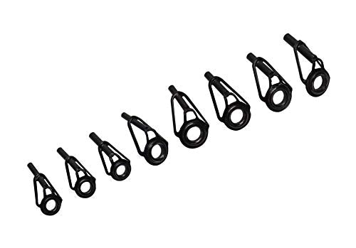 8pcs Fishing Rod Tip Repair Kit - Black Small Tips