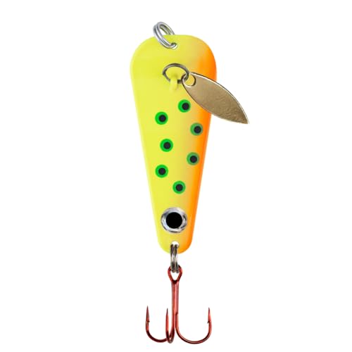 Ice Fishing Thumper Spoon Lure - Super-Glo Sneeze, 1/8 Oz