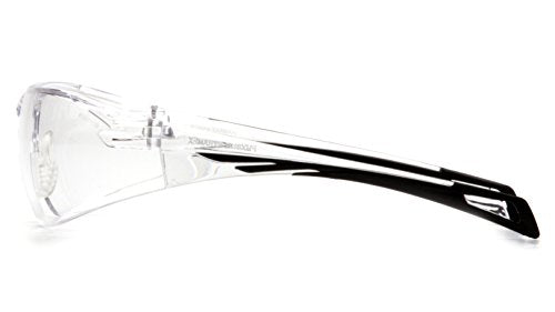 Slim Fit Safety Glasses - Clear Lens, Clear-Black Frame