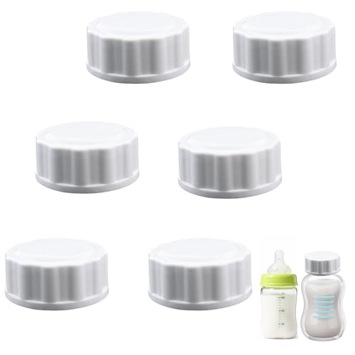 Leak-Proof Replacement Caps for Avent Wide-Neck Baby Bottles - 6-Pack