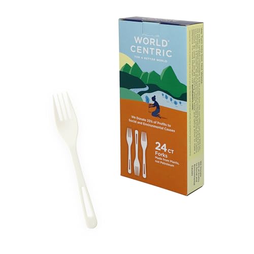 Compostable TPLA Forks - 6.3 Inch, Pack of 24