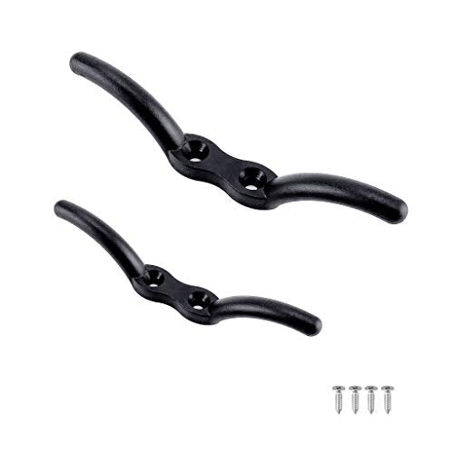4-Inch Nylon Rope Cleat - Marine Grade Black Fastener for Boats and DIY