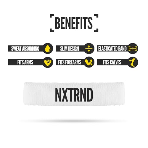 Bicep Bands - Sweat-Absorbent Cotton Arm Sweatbands for Football