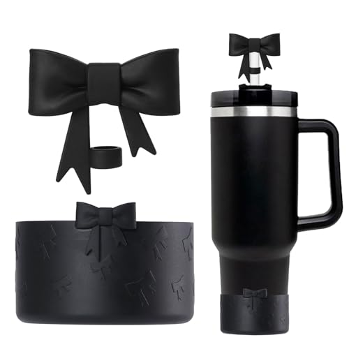 Bow Silicone Protective Boot for Stanley Cup & Hydroflask - Black