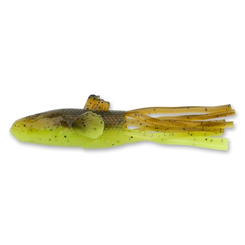 NED Goby Fishing Soft Bait - Green Pumpkin/Chartreuse, 2.75"