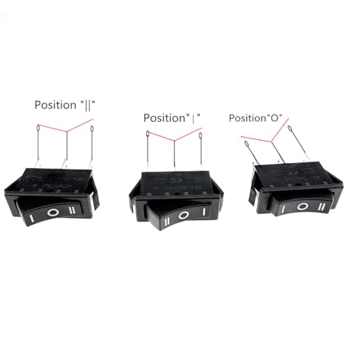 3 Position Boat Rocker Switch - On/Off/On, 20A/125V, 22A/250V