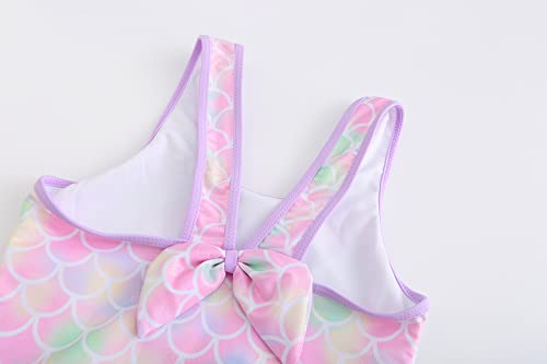 Girls Unicorn Mermaid Swimsuit 6-7 Years Pink Rainbow Bathing Suit