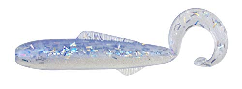 Swimming Minnow Soft Plastic Fishing Lure - 2 Inch, 15 Pack, Blue Ice