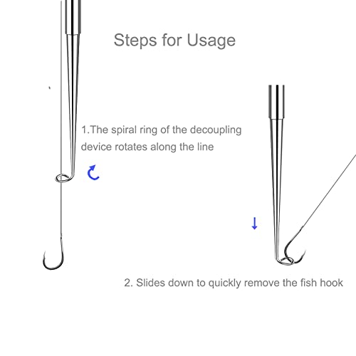 Fishing Hook Remover Tool - 4 Pack, 7 Inch Quick Release