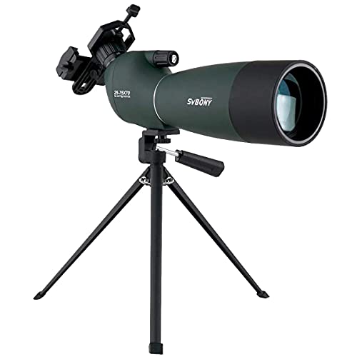 Spotting Scope 25-75x70 with Tripod & Phone Adapter - Waterproof