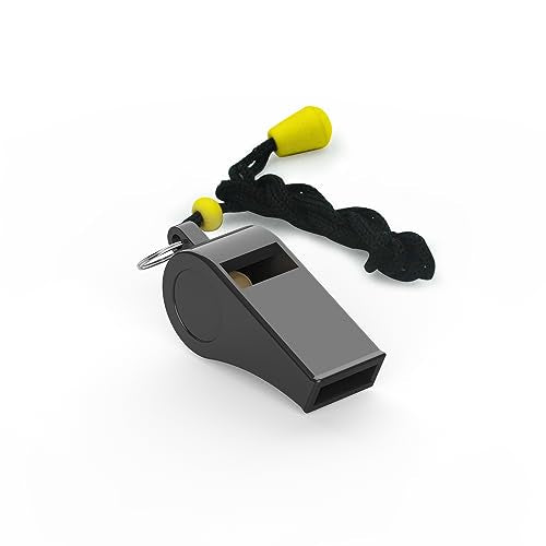 2-Pack Plastic Sports Whistles with Adjustable Lanyards - Loud Referee Gear