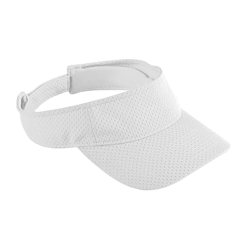 Athletic Mesh Visor for Women - One Size White Sun Hat