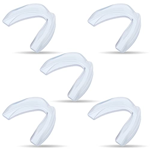 5 Pack Kids Mouth Guard - Clear Sports Mouthguards for Football, Hockey, MMA, Basketball