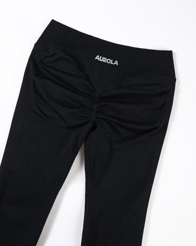 AUROLA Influence Women's Seamless Butt Lift Leggings - Small Black