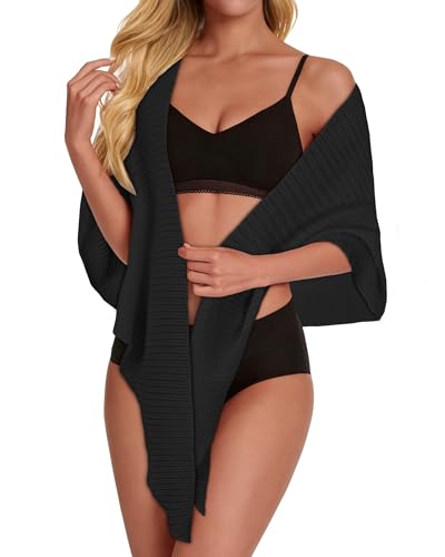 Sarong Wrap for Women Beach Bikini Coverup - A Black
