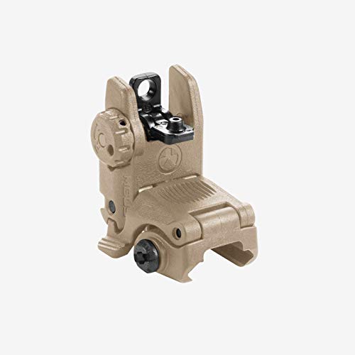 Flip-Up Backup Rear Sight - Impact Resistant Polymer - Black